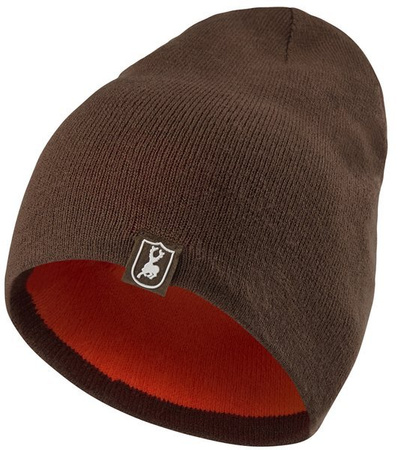 Dwustronna czapka myśliwska Deerhunter Cumberland - brąz / pomarańcz