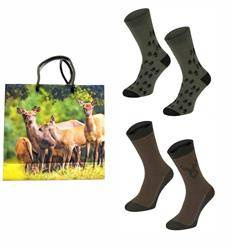 Prezent dla myśliwego skarpety GRAFF Jeleń i Dzik