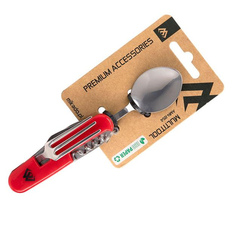 Multitool Mikado niezbędnik biwakowy - ŁYŻKA, NÓŻ, WIDELEC, OTWIERACZ, KORKOCIĄG