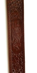 Ekskluzywny skórzany pas do broni - motyw DZIK