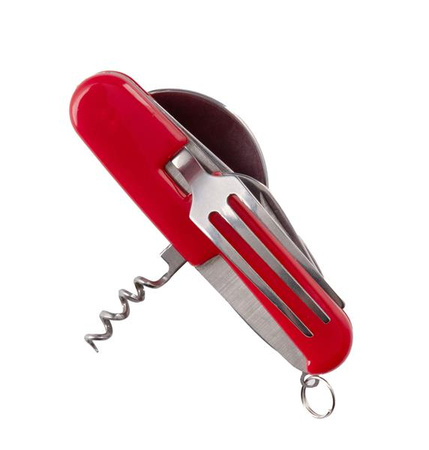 Multitool Mikado niezbędnik biwakowy - ŁYŻKA, NÓŻ, WIDELEC, OTWIERACZ, KORKOCIĄG