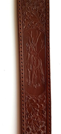 Ekskluzywny skórzany pas do broni  - motyw ROGACZ