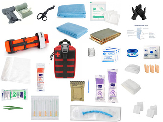 Apteczka taktyczna EDC pierwsza pomoc zrywalna system MOLLE czerwona