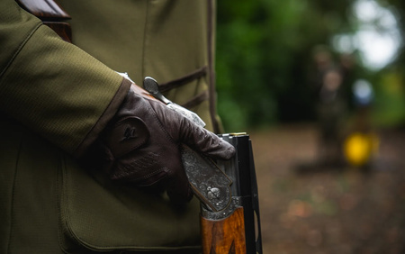 Rękawice strzeleckie SEELAND Aim Shooting - miękka skóra - brąz