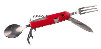 Multitool Mikado niezbędnik biwakowy - ŁYŻKA, NÓŻ, WIDELEC, OTWIERACZ, KORKOCIĄG